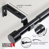 Deco-Raum Gardinenstange Flexa Stilgarnitur Set ausziehbar, Ø 19 mm, 1-läufig, ausziehbar, Wandmontage, verschraubt, Metall, perfekt für Dekoschals Gardinen Bild 2