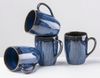 Gipfelstück Becher Eisfall, Steinzeug, Scandi-Style, Reaktivglasur, jedes Stück ein Unikat, 4-teilig Bild 4