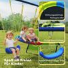 LVHOM Multifunktionale Kinderschaukel für den Garten, 4-in-1 Schaukelset mit Nestschaukel, Einzelschaukel, Basketballkorb & Wurfwand, stabiles Metallgestell, Wetterfest Bild 4