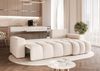 Ecksofa Schlafsofa Sofa ANABEL in Stoff Quelle Weiß Ottomane Rechts Bild 3