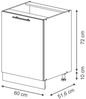 Küchenunterschrank Fame-Line Dunkelgrau/Anthrazit 60 cm 1 Tür ohne Arbeitsplatte Vicco Bild 2