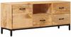 vidaXL TV-Ständer Braun 110 x 30 x 46 cm Massivholz Mango 4104604 Bild 3