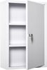 Kleankin Medizinschrank Erste-Hilfe-Schrank mit Schloss 3 Fächer (Medikamenteschrank, 1-St, Arzneischrank) Stahl Weiß 40 x 18 x 60 cm Bild 2