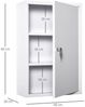 Kleankin Medizinschrank Erste-Hilfe-Schrank mit Schloss 3 Fächer (Medikamenteschrank, 1-St, Arzneischrank) Stahl Weiß 40 x 18 x 60 cm Bild 3