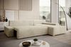 Ecksofa Linea, Couch L-Form, L-Sofa mit Schlaffunktion und Bettkasten, Sofa Rechts, Sofa Breitcord, 260 x 81 x 185 cm, Beige Bild 5