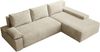 Ecksofa Linea, Couch L-Form, L-Sofa mit Schlaffunktion und Bettkasten, Sofa Rechts, Sofa Breitcord, 260 x 81 x 185 cm, Beige Bild 2