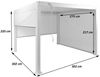 Pergola HWC-P65 mit 3x Seitenwand, Rollo Terrassenüberdachung Garten Lamellenpavillon, 10cm-Alu-Gestell 3x3m ~ weiß Bild 3