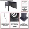 Pergola HWC-P65 mit 3x Seitenwand, Rollo Terrassenüberdachung Garten Lamellenpavillon, 10cm-Alu-Gestell 3x3m ~ weiß Bild 2
