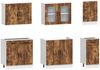 vidaXL 7-tlg. Küchenschrank-Set Kalmar Räuchereiche Holzwerkstoff 3314736 Bild 4