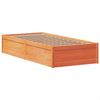 vidaXL Massivholzbett ohne Matratze Wachsbraun 75x190 cm Kiefernholz 3323520 Bild 5