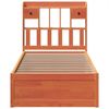 vidaXL Massivholzbett ohne Matratze Wachsbraun 75x190 cm Kiefernholz 3323520 Bild 4