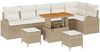 vidaXL Garten-Sofa-Set mit Kissen mit Speicher 9 pcs Beige und Creme 3364366 Bild 2