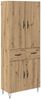vidaXL Highboard 2 pcs Artisan-Eiche Ingenieurholz und Glas 3415972 Bild 2