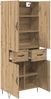 vidaXL Highboard 2 pcs Artisan-Eiche Ingenieurholz und Glas 3415972 Bild 5