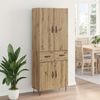 vidaXL Highboard 2 pcs Artisan-Eiche Ingenieurholz und Glas 3415972 Bild 4
