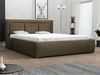 Polsterbett Moden mit Gerolltes Lattenrost, Braun, 200x200 cm, mit Bettkasten Bild 2