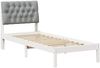 vidaXL Bettgestell mit gepolstertem Kopfteil Weiß 75 x 190 cm 878863 Bild 2