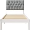 vidaXL Bettgestell mit gepolstertem Kopfteil Weiß 75 x 190 cm 878863 Bild 5