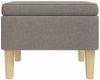 vidaXL Hocker mit Holzbeinen Taupe Stoff [329433] Bild 3