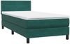 vidaXL Boxspringbett mit Matratze Dunkelgrün 80x220 cm Samt 3316140 Bild 4