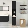 vidaXL Badezimmerschrank mit Tür Schwarz Eichen-Optik 30 x 30 x 190 cm 862805 Bild 4