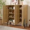 Schuhschrank mit 3 Türen in Holzoptik, Stauraum, 90x32x94 cm Bild 4