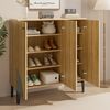 Schuhschrank mit 3 Türen in Holzoptik, Stauraum, 90x32x94 cm Bild 3