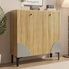 Schuhschrank mit 3 Türen in Holzoptik, Stauraum, 90x32x94 cm Bild 5