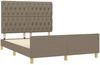 vidaXL Bettgestell ohne Matratze Taupe 140x190 cm Stoff 3125296 Bild 4