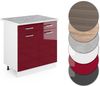 Küchenunterschrank R-Line Rot Hochglanz 80 cm , AP Marmor Vicco Bild 5
