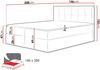 Boxspringbett Cleofas , Silber, 140x200 cm, Webstoff Bild 4