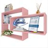 Wandregal Karo Schweberegal aus Holz Rosa Bild 2