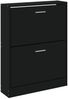 vidaXL Schuhschrank Schwarz 59x17x81 cm Holzwerkstoff 342536 Bild 4