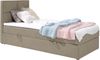 99rooms Larni Boxspringbett Strukturstoff INARI Hellbraun 100x200 cm Bild 2