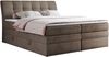 Boxspringbett, Stauraumbett, Bett mit Multipocket-Matratze und Topper - GOLD-10-KING - 200x200cm - Braun Velours - H3 Bild 3