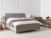 Boxspringbett mit Stauraum Samtstoff DAME 180 x 200 cm Taupe Bild 3