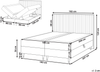 Boxspringbett mit Stauraum Samtstoff DAME 180 x 200 cm Taupe Bild 2