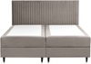 Boxspringbett mit Stauraum Samtstoff DAME 180 x 200 cm Taupe Bild 5