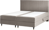 Boxspringbett mit Stauraum Samtstoff DAME 180 x 200 cm Taupe Bild 4