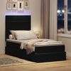 vidaXL Bett mit Stauraum und LED mit Matratze Schwarz 90 x 190 cm Samt 3372635 Bild 5
