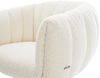 Drehstuhl Jada-Flex Bouclé Weiß Kreuzgestell breit Schwarz 360° drehbar Wippfunktion Taschenfederkern Bild 4