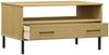vidaXL Couchtisch OSLO mit Metallbeinen Braun 85x50x45 cm Massivholz 351033 Bild 5