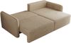 L-förmiges Ecksofa mit Armlehnen, für das Wohnzimmer, Schlaffunktion und Bettkästen, Wellenfeder am Sitz, losen Kissen - MESTO - Beige Plüschstoff - rechte Seite Bild 5