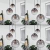 hofstein Hängeleuchte »Arola« runde Hängelampe aus Metall in chrom, ohne Leuchtmittel, mit Schirm Rauchglas, E27 (verstellbar) Bild 3