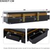 TV-Schrank B 200 x T 40 x H 42 cm aus Spanplatte, schwarze Marmor-Optik, 3 Schubladen Bild 5