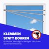 Verstellbare Vorhangstange - Spannstange zum Klemmen Silber Ø10/13 mm 60-90 cm Bild 3