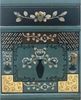 Nachttisch Vintage Beige Blau verziert Kommode Kästchen chinesisch Asien Kolonial-Stil Antik-Stil Lowboard orientalisch Fernost shabby-chic Landhaus Bild 4