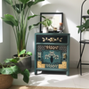 Nachttisch Vintage Beige Blau verziert Kommode Kästchen chinesisch Asien Kolonial-Stil Antik-Stil Lowboard orientalisch Fernost shabby-chic Landhaus Bild 3
