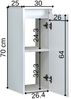 Roomart LEO Badmöbel - nur Hochschrank - H 70 x B 25 x T 30 cm • Weiß Bild 5