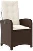 vidaXL 7-tlg. Garten-Essgruppe mit Kissen Braun Poly Rattan 3212345 Bild 4